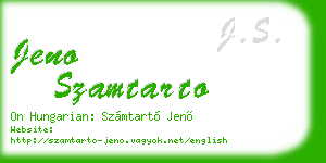 jeno szamtarto business card